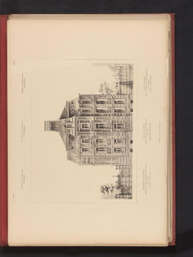 Reproduction of a design for a hotel on the Boulevard de Tirlemont in Leuven, by Louis Boonen