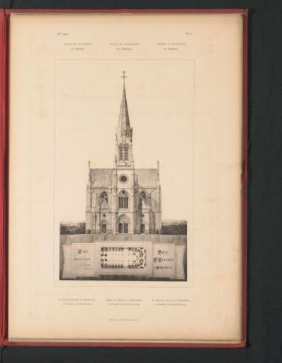 Reproduction of a design for the St. Servatius Church in Schaerbeek, by Gustave Hansotte
