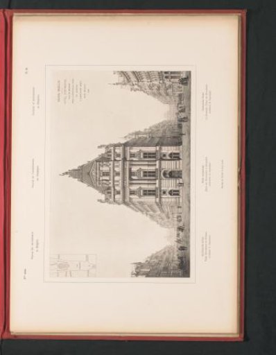 Reproduction of a design for the Hotel Continental in Brussels, by Eugène Carpentier