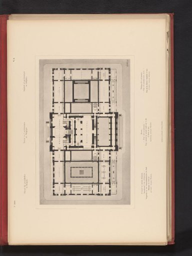 Reproduction of a plan for an underground floor of a museum by Jean-Jacques Winders