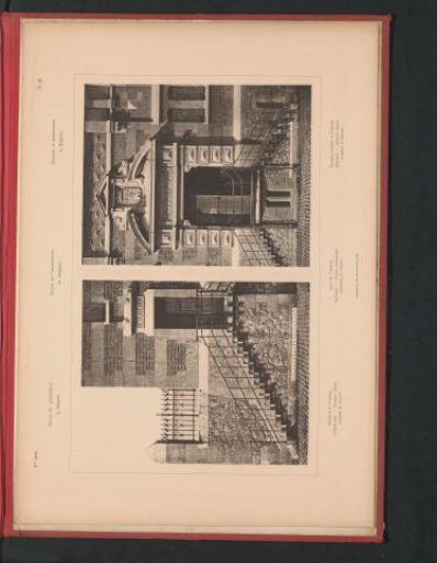 Two details of the warehouse of the station building in Tournai, Belgium