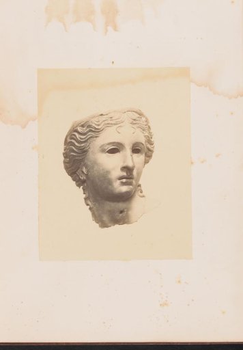 Female Greek head in bronze