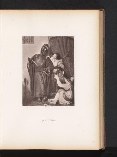 Reproduction of a painting of a victim by L. Dussard