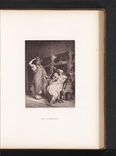 Reproduction of a design of comedians by Jean-Léon Gérôme
