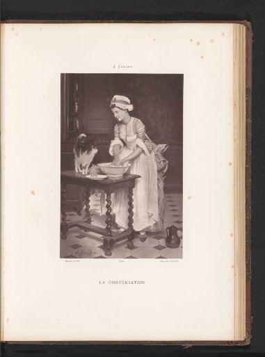 Reproduction of La conversation by Joseph Caraud