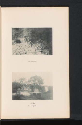 View of a descending party and the city wall of Choka