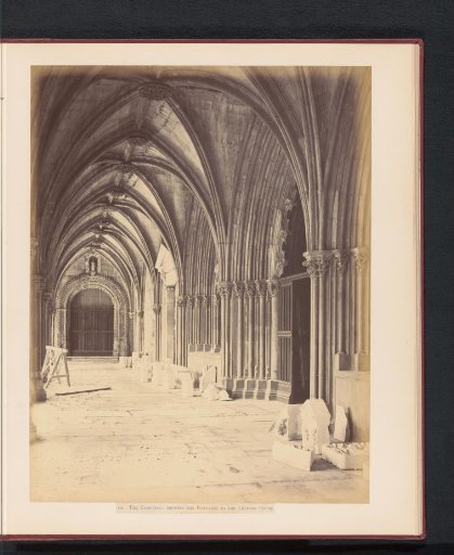 View of the entrance to the chapter house of the monastery of Batalha, Portugal