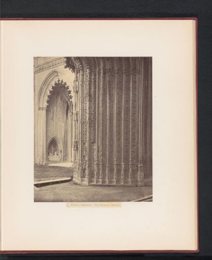 View of the entrance arch of the monastery of Batalha, Portugal