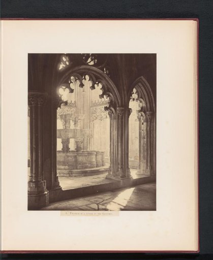 View of a fountain in the monastery of Batalha, Portugal