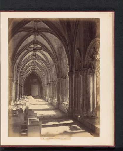 View of a corridor in the northern part of the monastery of Batalha, Portugal
