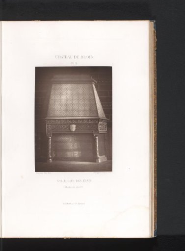View of a fireplace in the State Chamber in the Castle of Blois