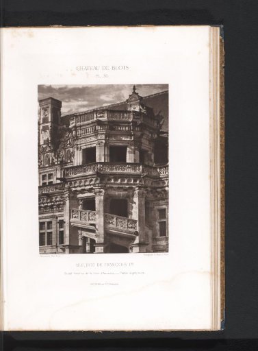 View of the staircase of the Francis I wing of the Château de Blois