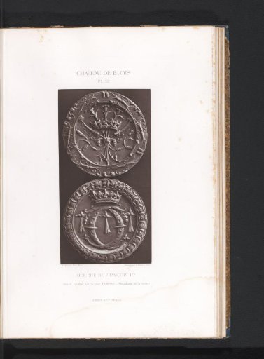 Two medallions in the staircase of the Francis I wing of the Château de Blois