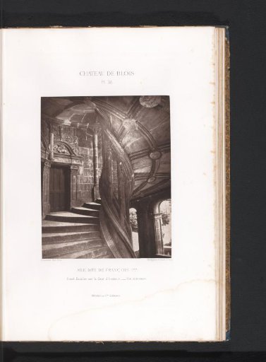 View of the staircase of the Francis I wing of the Château de Blois