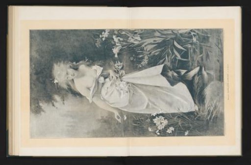 Reproduction of a painting of Ophelia by Madeleine Jeanne Lemaire