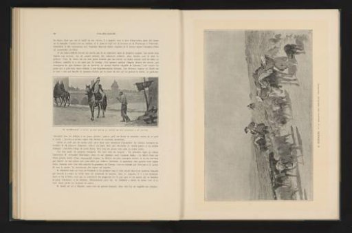Reproduction of a painting of shepherds with a flock of sheep in Provence by Eugène Burnand