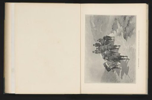 Reproduction of a painting of Spanish riders with bulls by Félix de Dominique Vuillefroy