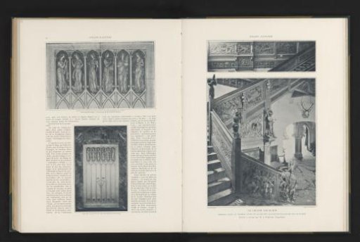 Details of the grand staircase in the German pavilion during the World's Fair in Paris in 1900