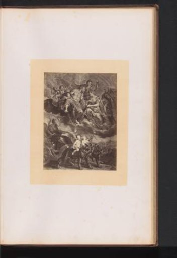 Photographic reproduction of an engraving of The Meeting of Maria de' Medici and Henry IV in Lyon by Jean-Marc Nattier, after the painting by Peter Paul Rubens