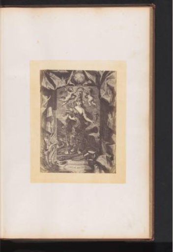 Photographic reproduction of an engraving of a portrait of Maria de'Medici as Minerva by Jean-Marc Nattier, after the painting by Peter Paul Rubens