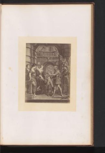 Photographic reproduction of an engraving of The Departure of King Henry IV for Germany by Jean-Marc Nattier, after the painting by Peter Paul Rubens