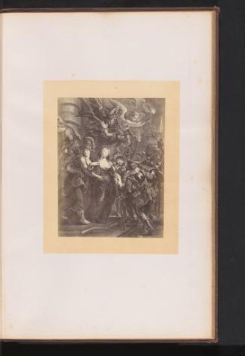 Photographic reproduction of an engraving of The Queen Fleeing Blois by Jean-Marc Nattier, after the painting by Peter Paul Rubens