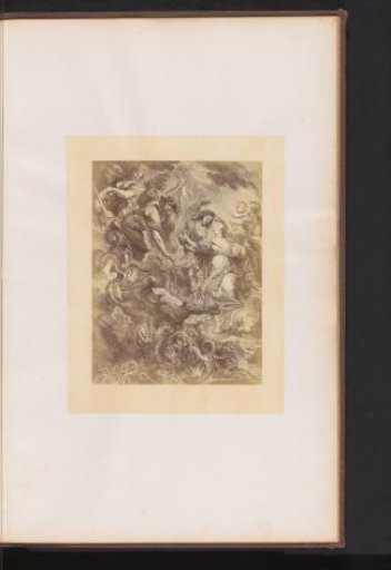 Photographic reproduction of an engraving of The Reconciliation of Maria de'Medici and Louis XIII by Jean-Marc Nattier, after the painting by Peter Paul Rubens