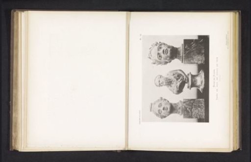 Bust of Silenus and two vases in the form of a head