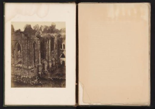 View of the refectory of Fountains Abbey near Ripon