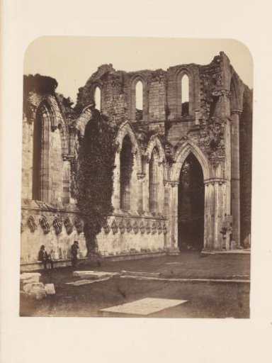View of the chapter house of Fountains Abbey near Ripon