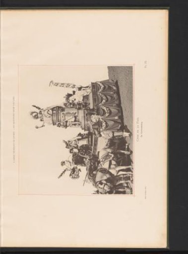 View of a carriage from the Landjuweel parade celebrating the fiftieth anniversary of the Académie d'Archéologie de Belgique in 1892 in Antwerp
