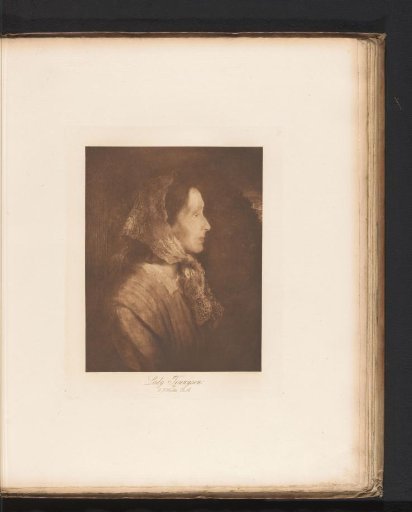 Reproduction of a painting of a portrait of Emily Tennyson by George Frederick Watts