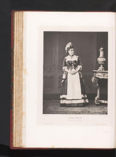 Portrait of Mélanie-Émilie Dinah-Félix in the role of Dorine in Tartuffe