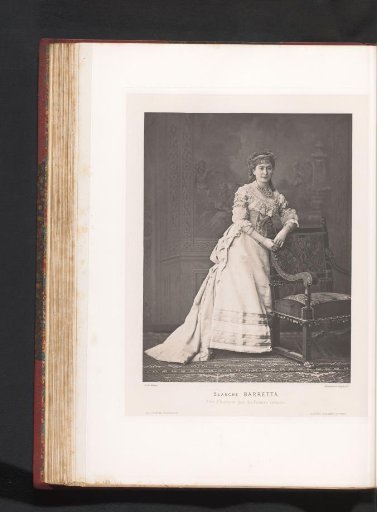 Portrait of Blanche Barretta in the role of Henriette in Les Femmes Savantes