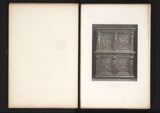 16th-century French wooden cabinet, at the Exposition Rétrospective of 1877 in Lyon, France