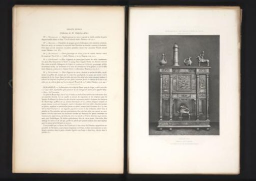 16th-century French wooden sideboard, exhibited at the Exposition Rétrospective in 1877 in Lyon, France