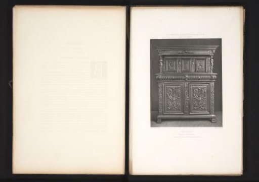 17th-century French wooden sideboard, exhibited at the Exposition Rétrospective in 1877 in Lyon, France