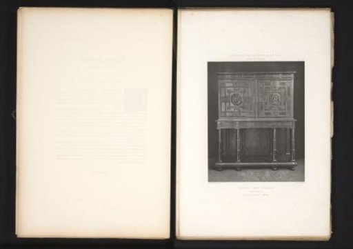 17th-century wooden cabinet, exhibited at the Exposition Rétrospective of 1877 in Lyon, France