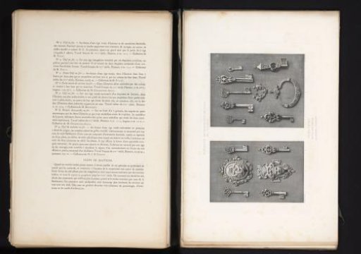 Various 16th- and 17th-century keys, exhibited at the Exposition Rétrospective of 1877 in Lyon, France