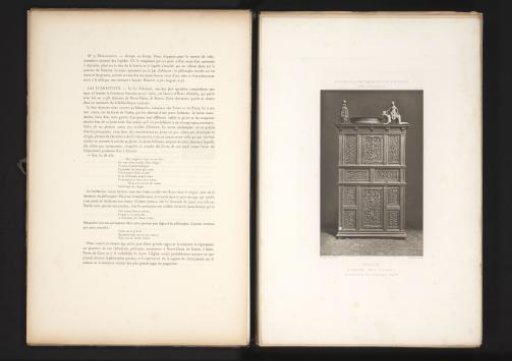 Late 15th-century German wooden cabinet, at the Exposition Rétrospective of 1877 in Lyon, France