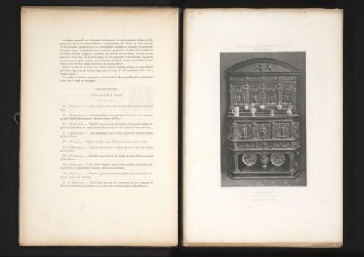16th-century French wooden sideboard, at the Exposition Rétrospective of 1877 in Lyon, France