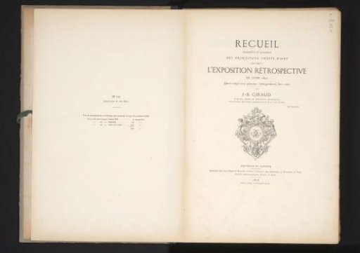 Descriptive and reasoned collection of the principal art objects featured at the Lyon retrospective exhibition of 1877 / J.B. Giraud