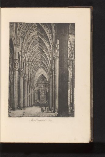 Reproduction of a design for the interior of the Cathedral of Milan