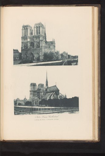 Two views of Notre-Dame in Paris