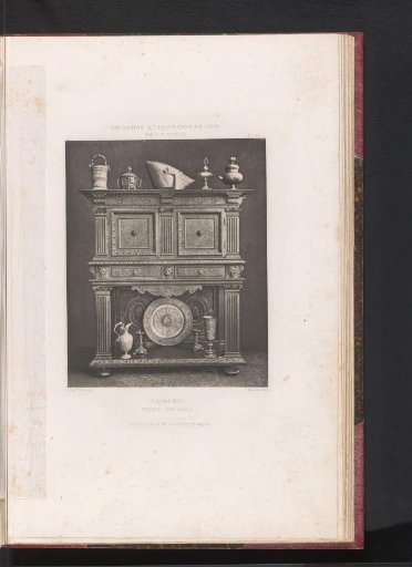 16th-century French wooden sideboard, at the Exposition Rétrospective of 1877 in Lyon, France