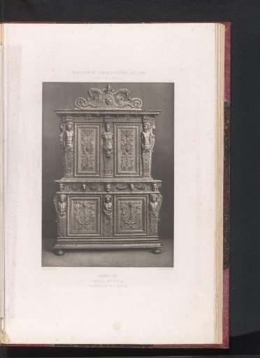 16th-century French wooden cabinet, at the Exposition Rétrospective of 1877 in Lyon, France