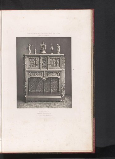 15th-century French wooden sideboard, at the Exposition Rétrospective of 1877 in Lyon, France