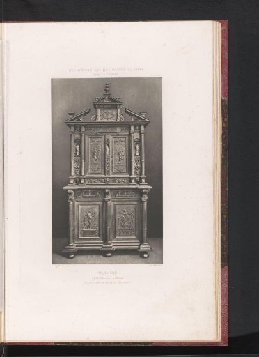 16th-century French wooden cabinet, at the Exposition Rétrospective of 1877 in Lyon, France