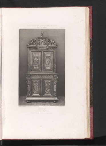 16th-century French wooden cabinet, at the Exposition Rétrospective of 1877 in Lyon, France