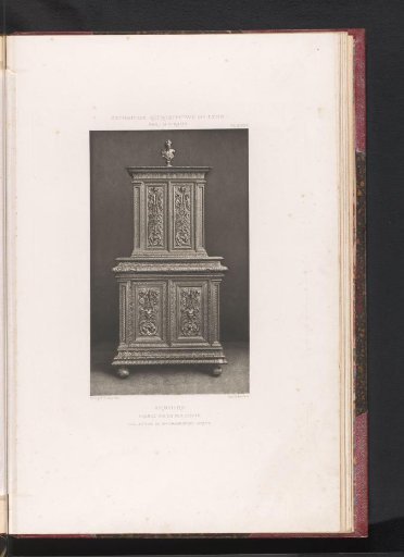 Late 16th-century French wooden cabinet, at the Exposition Rétrospective of 1877 in Lyon, France